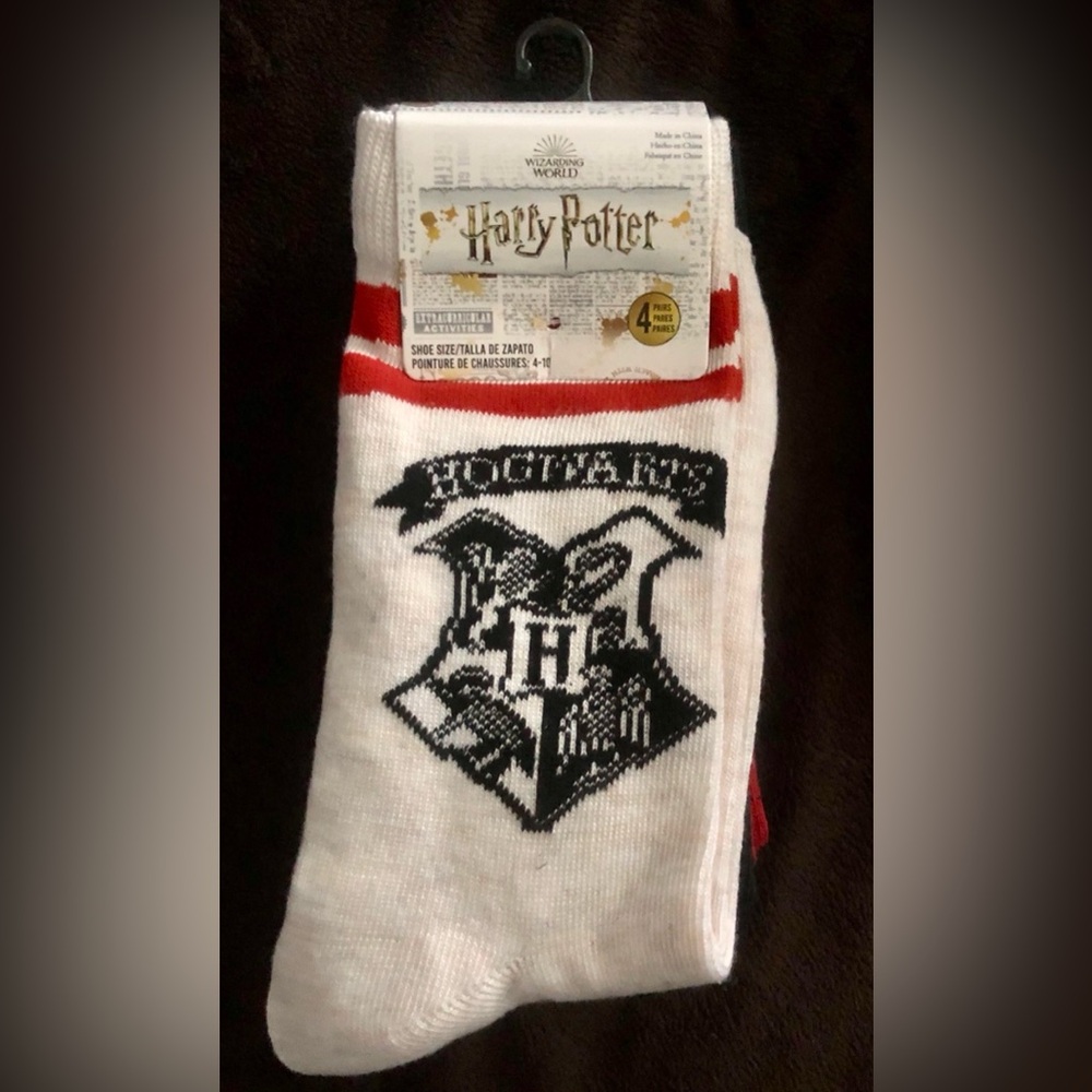 Harry Potter Socks Pack of 4 - Shoe Size 4-10 Brand New